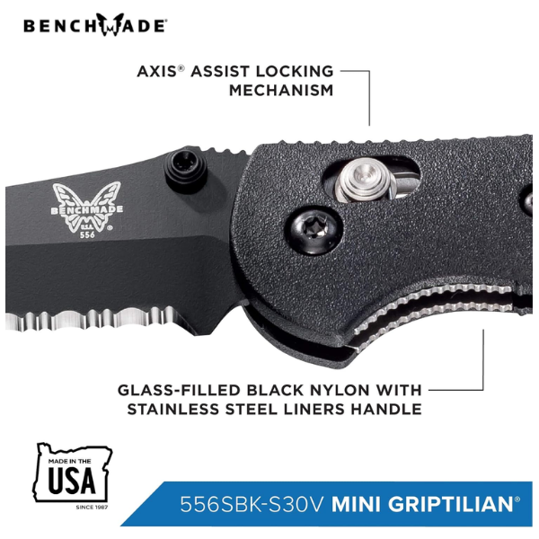 NAVAJA MINI GRIPTILIAN® | BLACK GRIVORY® 556SBK-S30V